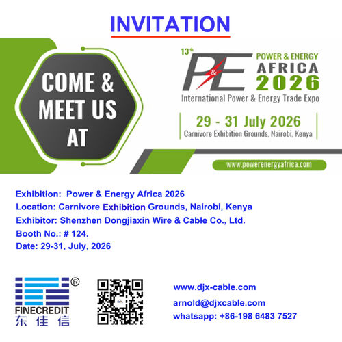 Ultime notizie aziendali su Il cavo Shenzhen DJX parteciperà al Power & Energy Africa 2026 in Kenya