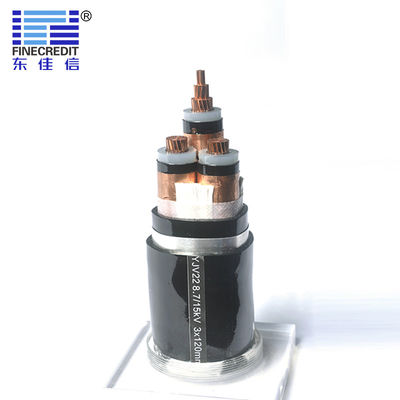 Prezzo buono nastro d'acciaio medio del cavo elettrico di tensione del PVC YJV22 di 35mm corazzato in linea